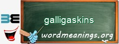 WordMeaning blackboard for galligaskins